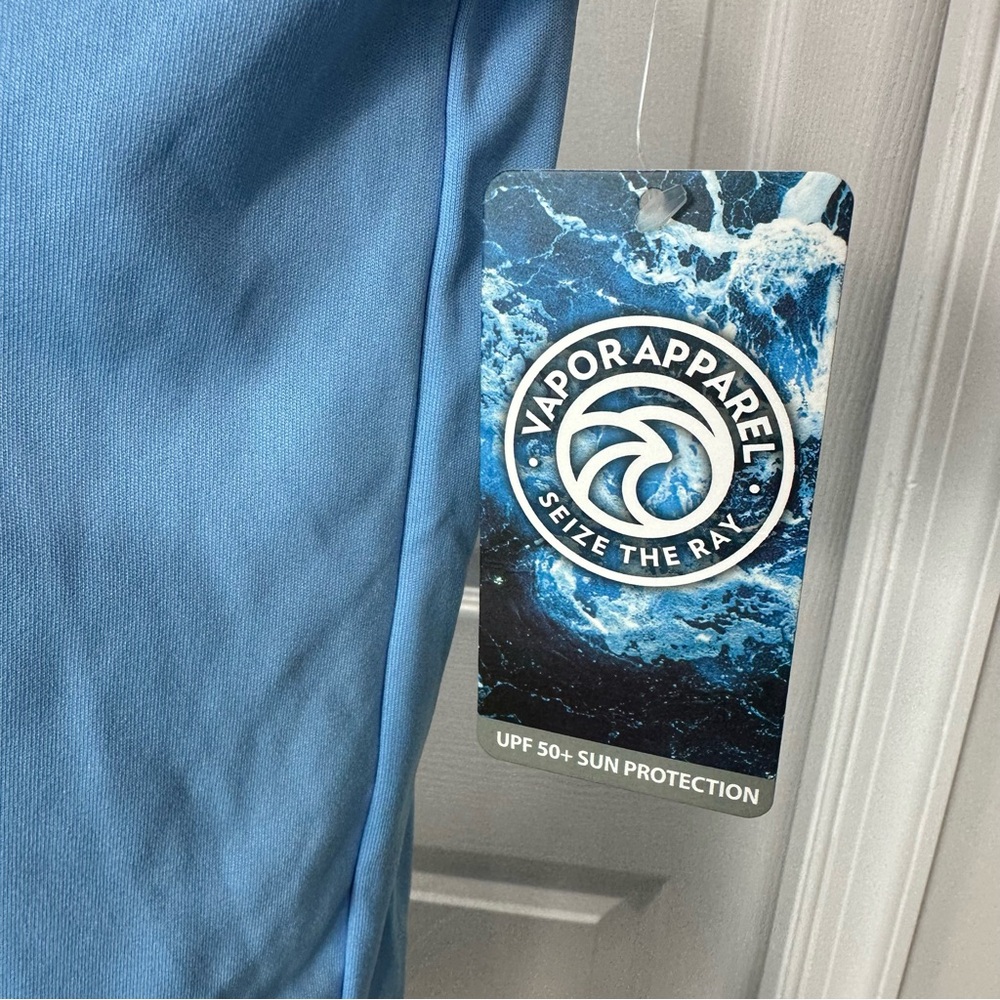 VAPOR APPAREL I’d rather be fishing BLUE long sleeve shirt 50+ sun protection L - Picture 8 of 12
